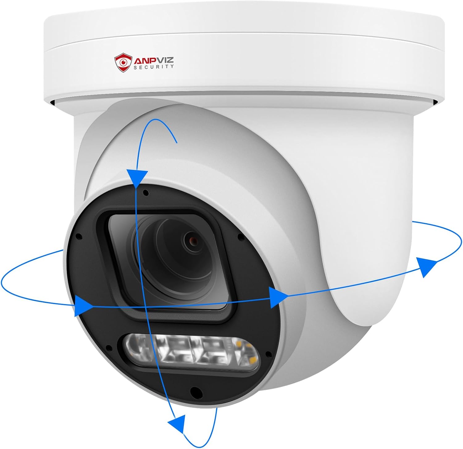 Anpviz 4K 8MP PoE PTZ Camera Outdoor, 5X Optical Zoom 2.7~13.5mm Lens, Pan 280° Tilt 90° IP Security Camera Human Vehicle Detection, Spotlight&Sound Alarm, 2 Way Talk, PTZIP30A80WD-SA-5X (U Series)