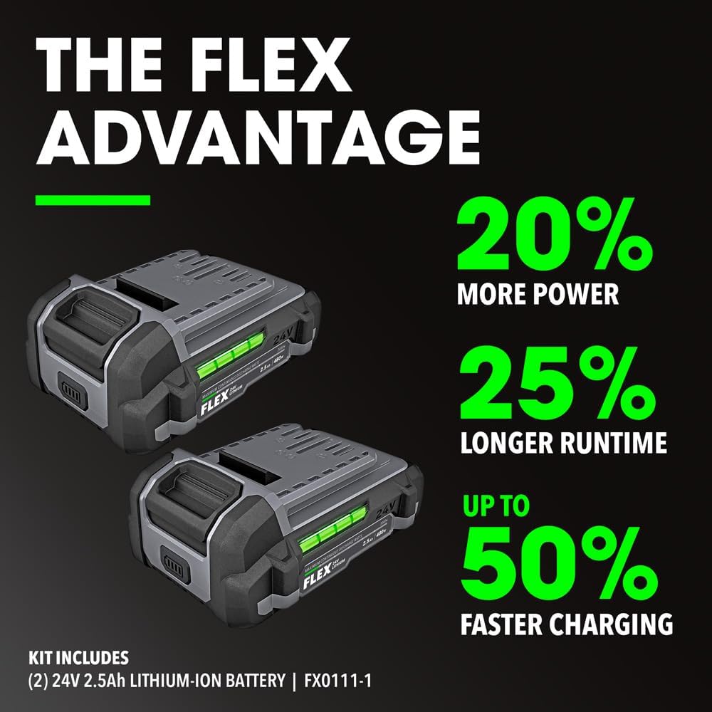 FLEX 24V Brushless Cordless Drywall Cut Out Tool Kit with (2) 2.5Ah Batteries and 160W Fast Charger - FX2471-2A
