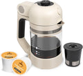 VINCI Micro Café Smallest Single-Serve Coffee Brewer | Compatible with Keurig K-Cups, K-Pods | Glass Carafe | Enclosed Brewing for Hotter Coffee | Large Capacity Reusable Filter Cup Included (White)