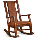 Sunny Designs Santa Fe Farmhouse Mahogany Wood Rocking Chair in Dark Chocolate