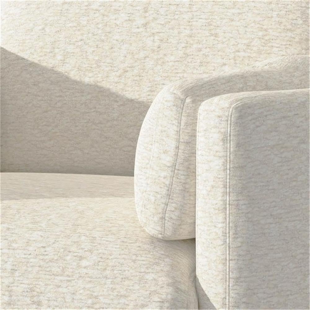 Pemberly Row Fabric Power Swivel Glider Recliner in Revel Oyster/White with USB Charging Ports and 2 Comfort Pillows for Living Room