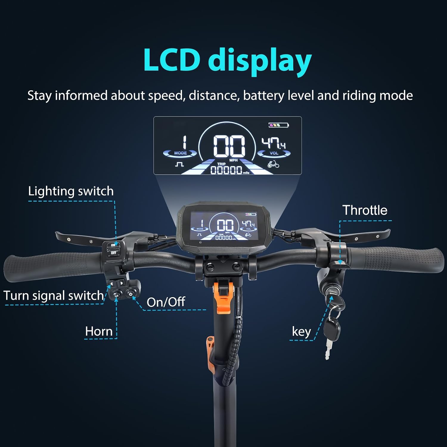 Electric Scooter Adults, 1600 W Motor Up to 50 Miles Range & 40 MPH Top Speed, 10' Off Road Tire Folding E-Scooter with Detachable Seat for Teen Commuting (UL 2272tested)