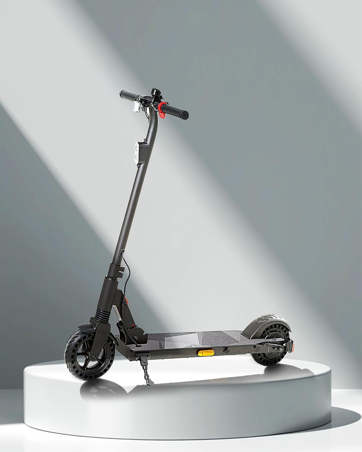 QnQ Electric Scooter 500W Peak Motor, 12 Miles Range & 15 MPH, 8' Flat-Free Tires, UL Certified, Foldable Electric Scooter for Adults, Teens and Big Kids