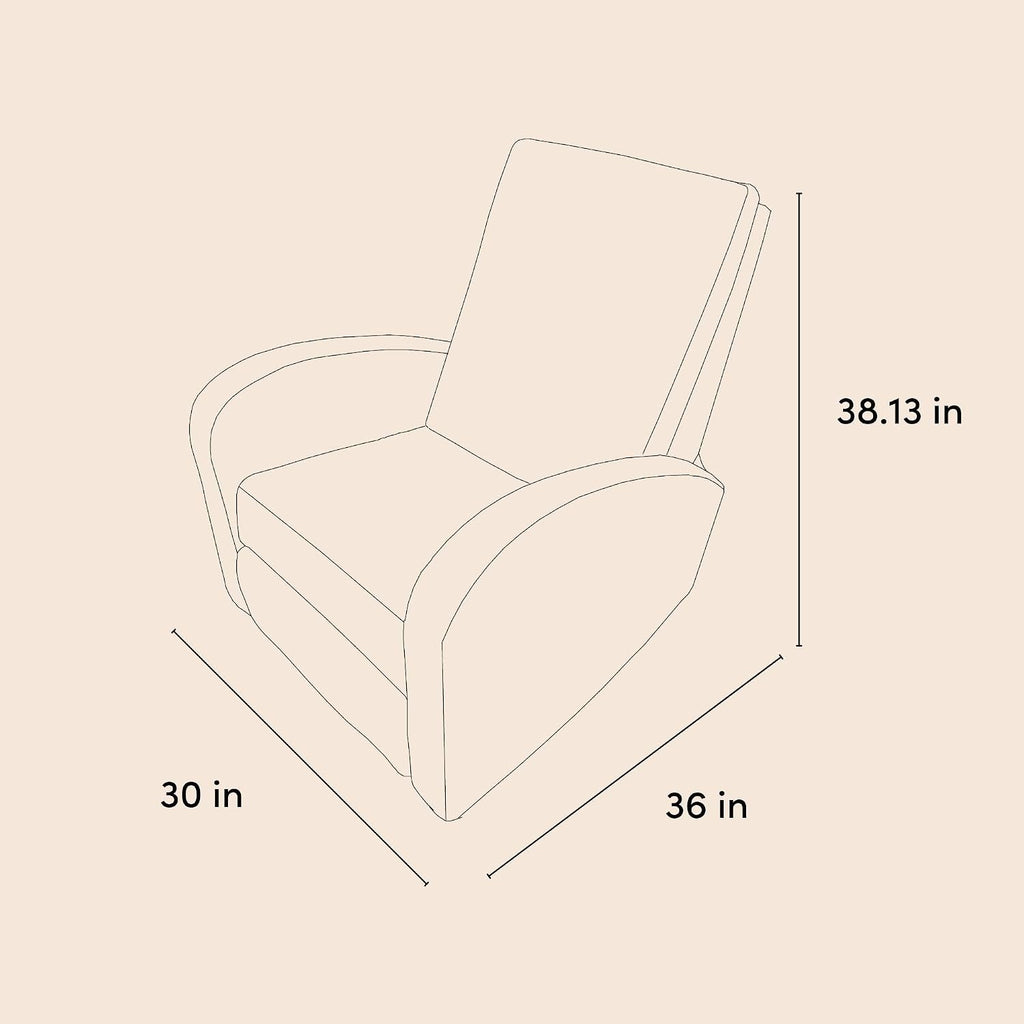 Storkcraft Santa Monica Power Recliner Swivel Glider (Ivory Boucle) – Effortless Electronic Power Recline, USB-A & USB-C Charger