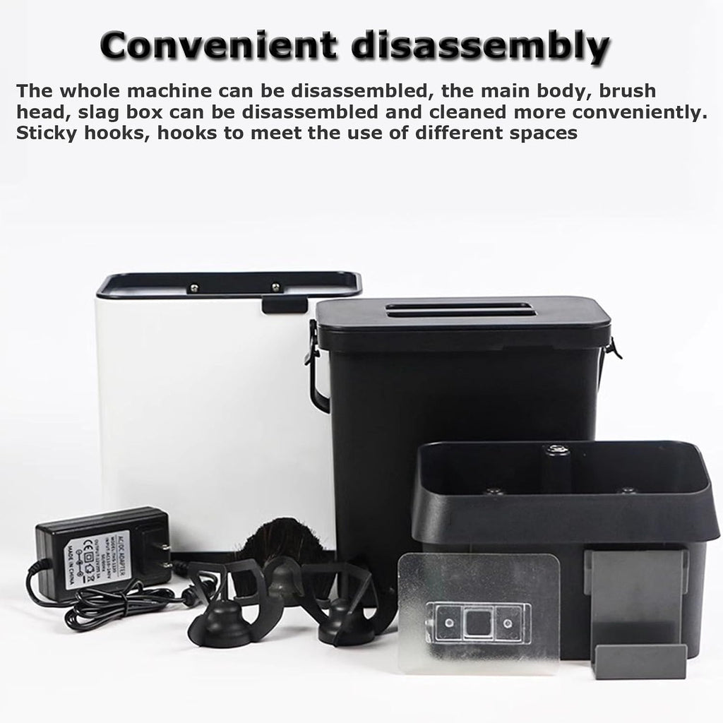 Electric Coffee Portafilter Cleaning Machine, 150W Commercial Automatic Portafilter Cleaner with 2 Scrapers & 1 Brush, 3s Fast Clean