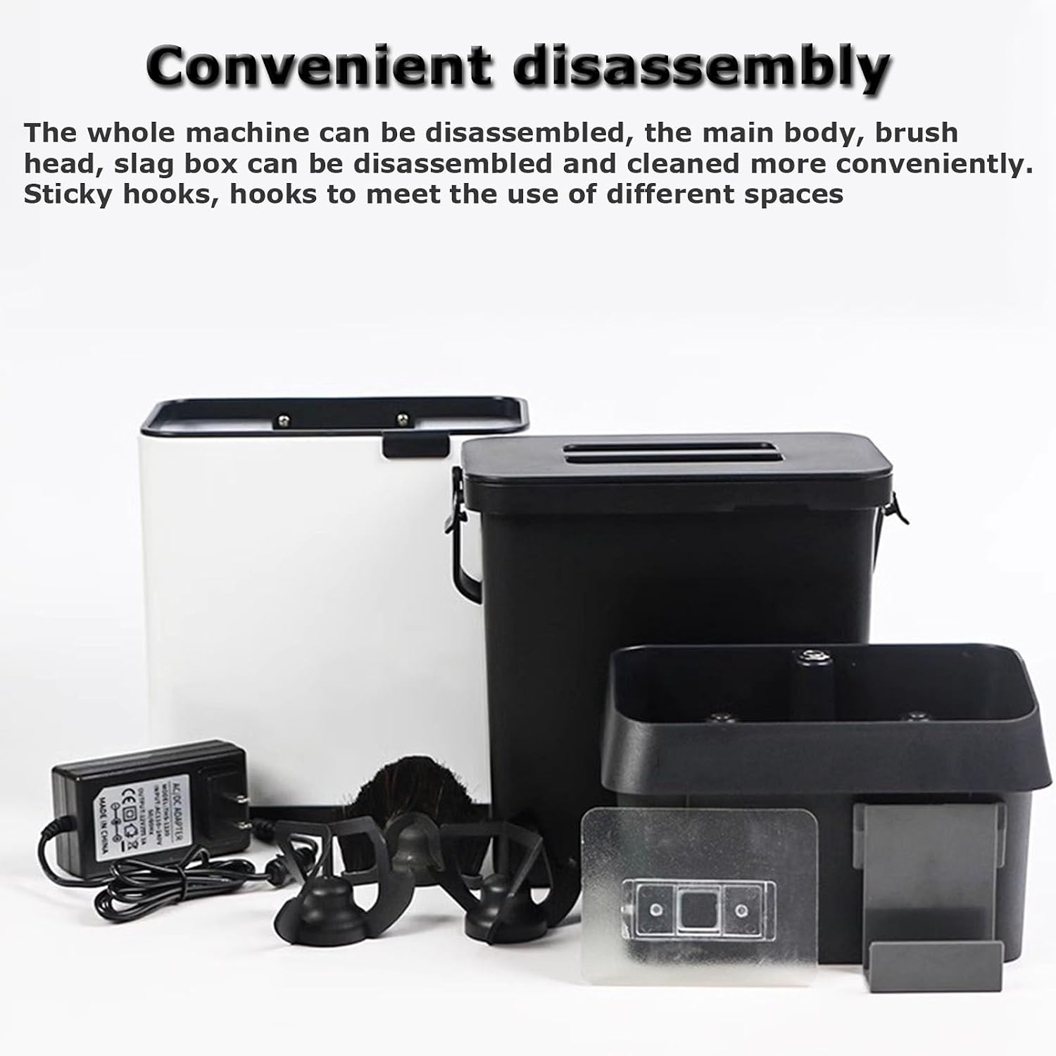 Electric Coffee Portafilter Cleaning Machine, 150W Commercial Automatic Portafilter Cleaner with 2 Scrapers & 1 Brush, 3s Fast Clean