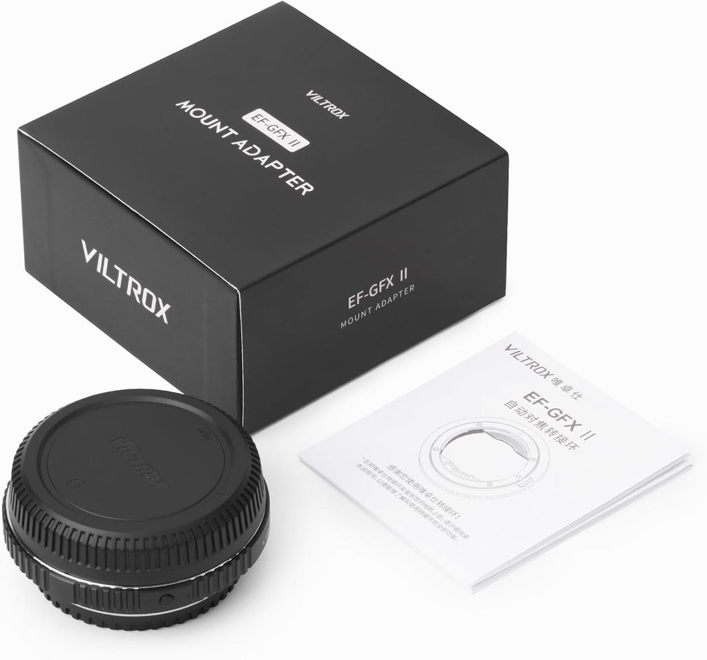 VILTROX EF-GFX II Auto Focus Lens Mount Adapter Converter with Aperture Control, EXIF Transmitting Compatible with Canon EOS EF/EF-S Lens to Fujifilm G-Mount GFX Cameras GFX 100S 50S 50R
