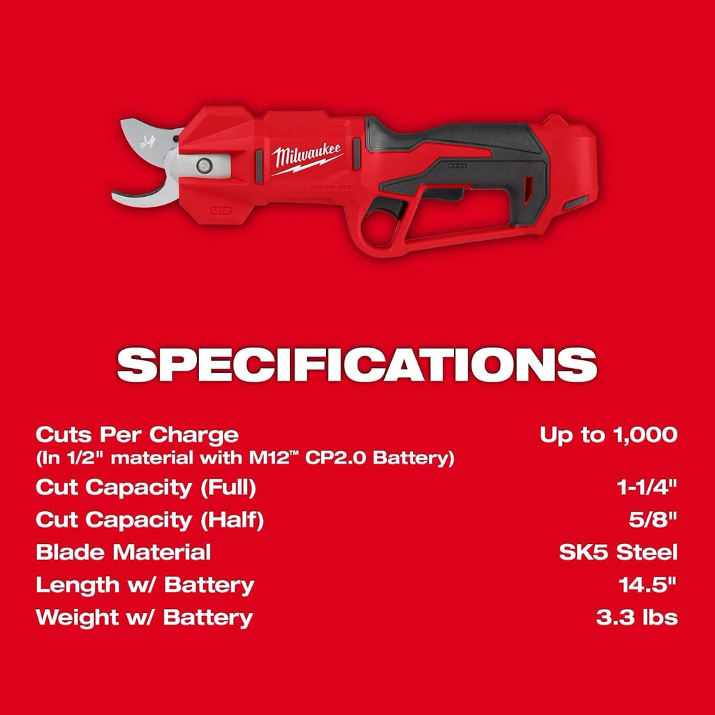 Milwaukee Electric - M12. BRUSHLESS Pruning Shears