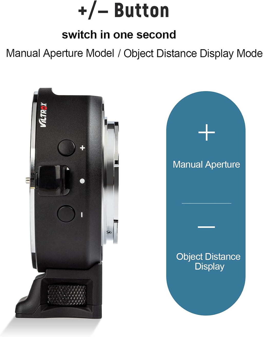 VILTROX EF-E5 Smart Auto Focus Lens Mount Adapter with OLED Screen for Canon EF/EF-S Lens to Sony E Mount Camera A7/A7R/A7RIII/A7III/A7II/A6500/A6300