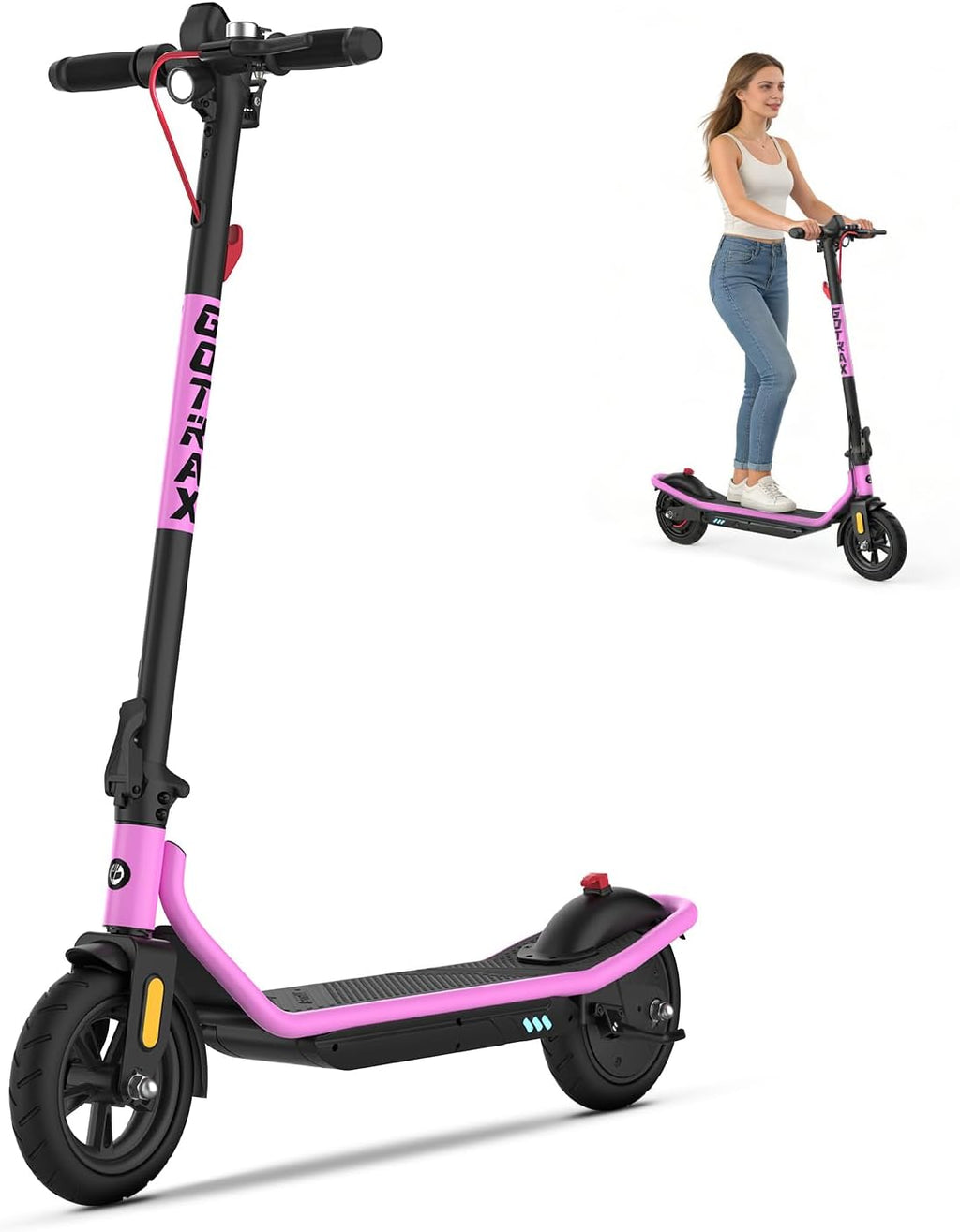 Gotrax Electric Scooter for Adults, Max 12 Mile Range & 15.5Mph by 250W Motor, 8.5' Front Air & Rear Solid Tires, Max Load 220lbs & Big Display with Cruise Control, Foldable EScooter EABS & Drum Brake