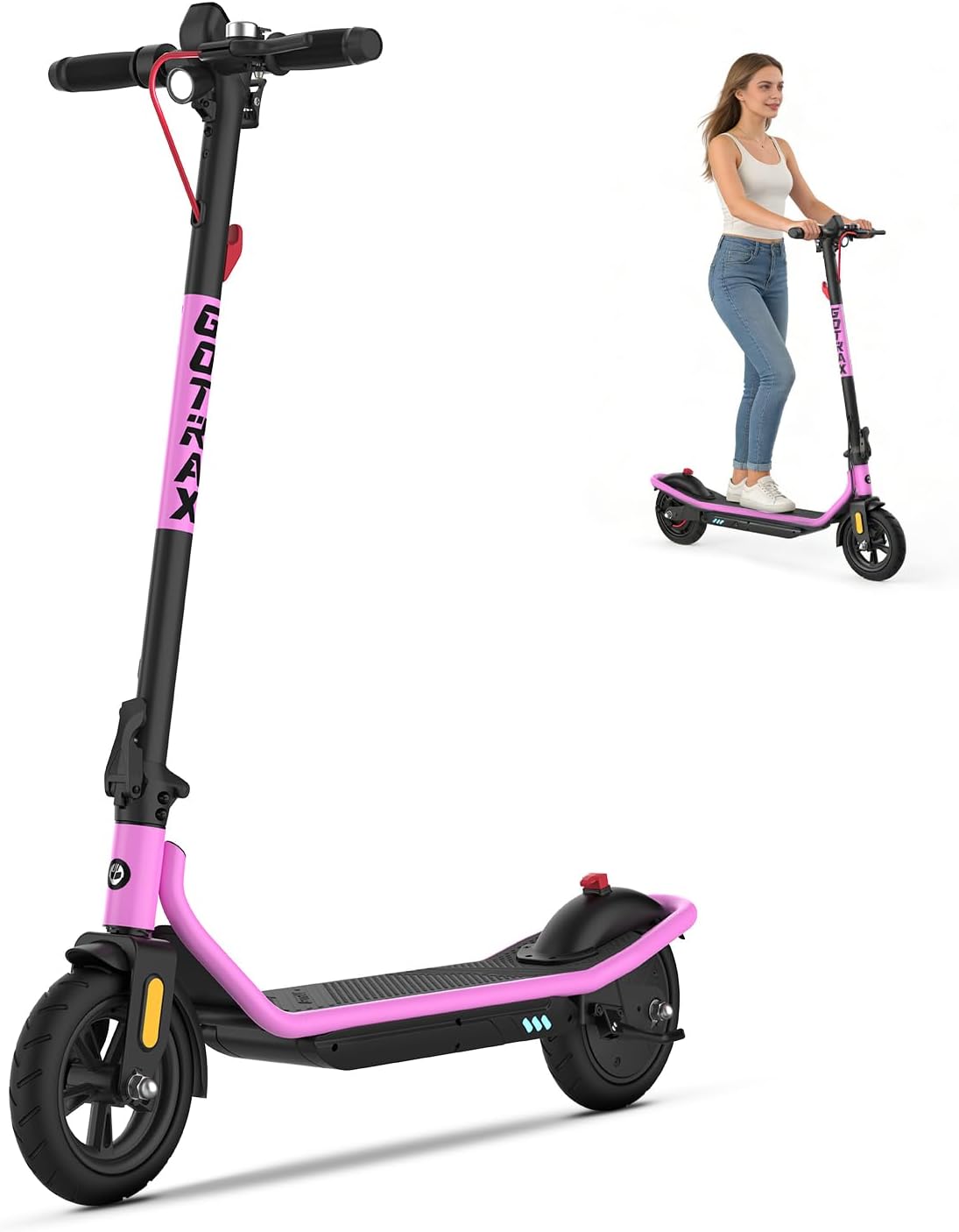 Gotrax Electric Scooter for Adults, Max 12 Mile Range & 15.5Mph by 250W Motor, 8.5' Front Air & Rear Solid Tires, Max Load 220lbs & Big Display with Cruise Control, Foldable EScooter EABS & Drum Brake