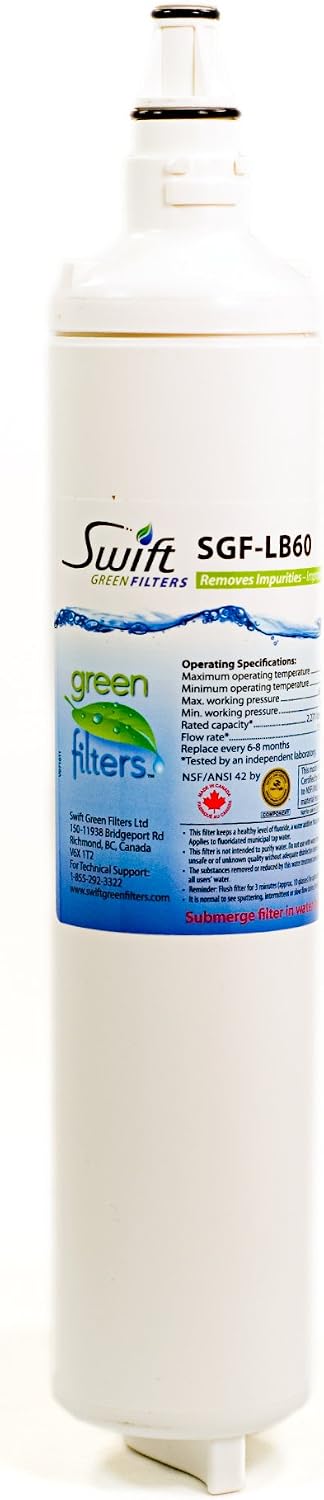 Swift Green Filters SGF-LB60 (6 Pack) 5231JA2006B, LT 600P, 5231JA2005A, Sears/Kenmore: 9990, 469990 LG Replacement Water Filter