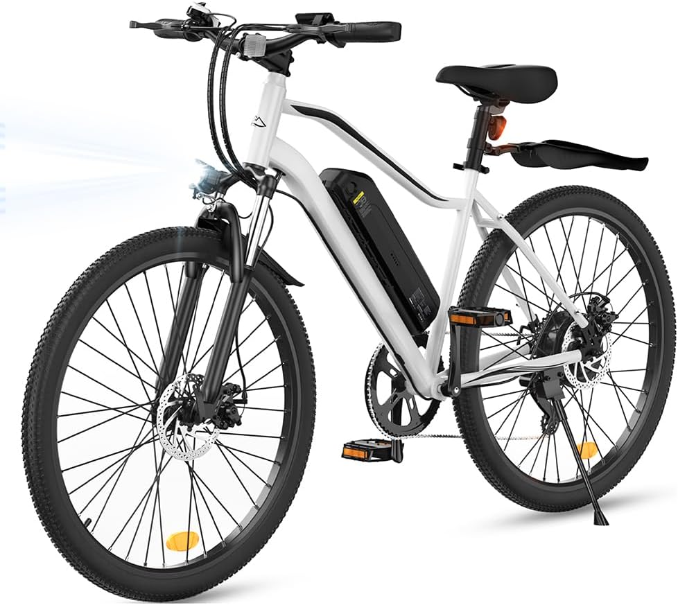 Electric Bike, 1500W/1000W/750W Peak Motor, 80/70/55 Miles Range & 20MPH Speed, 26'' Tires, APP Control E Bike, Shock Absorber, Adjustable Seat, Commuting Electric Bike for Adults