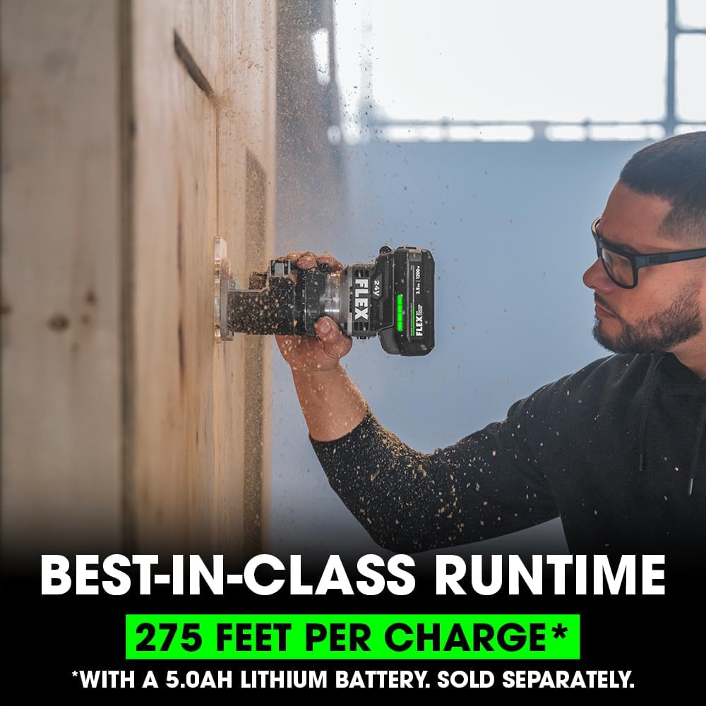 FLEX 24V Brushless Cordless 1.5 HP Trim Router Tool, Battery and Charger Not Included - FX4221-Z