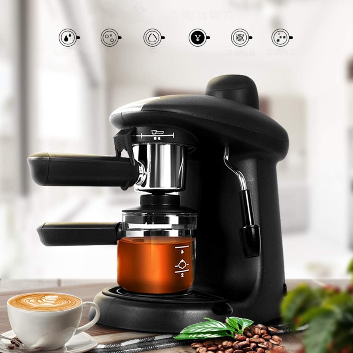 Coffee Machine Espresso Machine,5 Bar Pressure Pump,730W Coffee Maker 250Ml,Espressimo Barista Style Coffee Machine