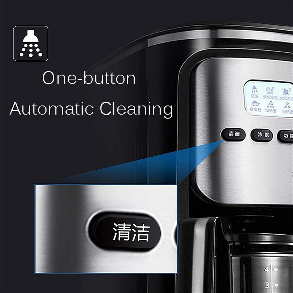Coffee Machine Coffee Machine Fully Automatic American Coffee Bean Machine, Grinding and Brewing Coffee, Dual-Use Steam Coffee Machine, 110V~240V, Pp Material, Power 900W