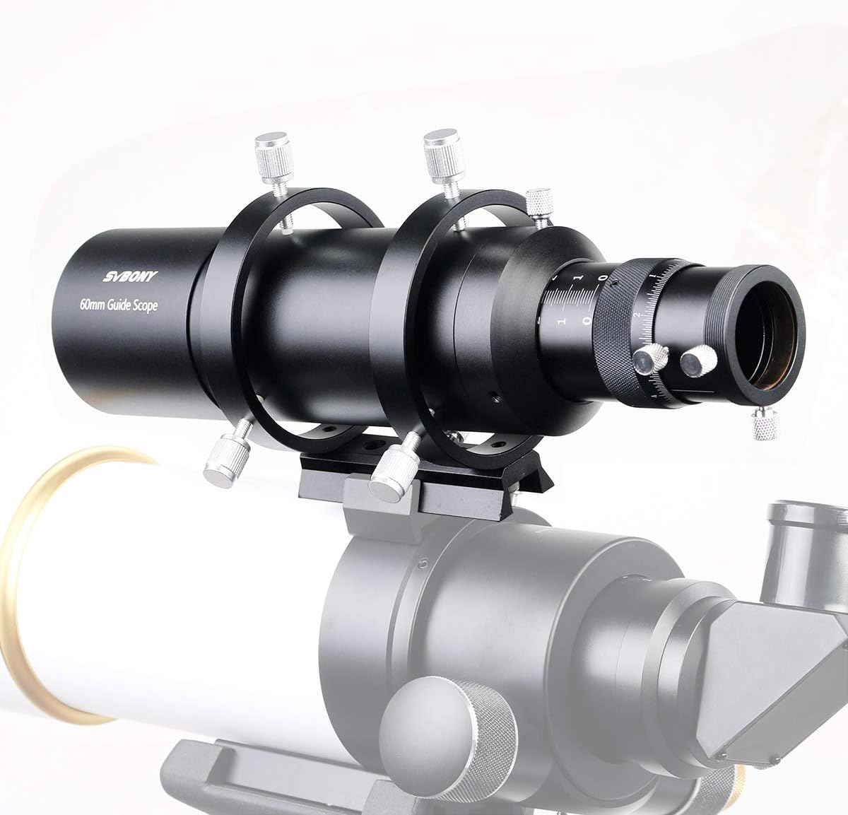 SVBONY SV106 Guide Scope with Helical Focuser Bundle with SV211 Dovetail Base 203mm (2 Items)