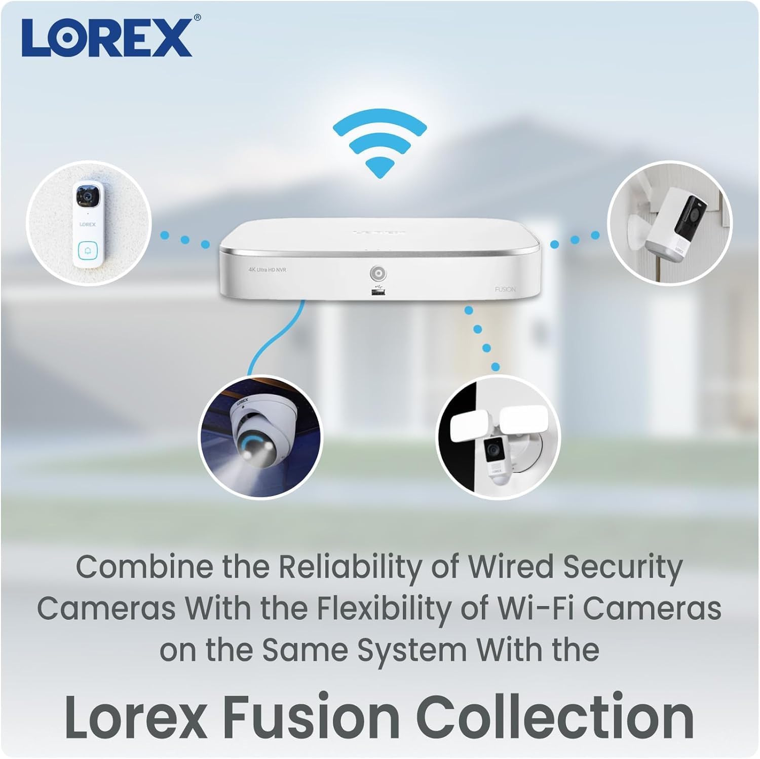Lorex 4K 8MP IP Bullet PoE White Wired Security Camera | Add-On Camera | Color Night Vision | Smart Motion Detection (Person/Vehicle) | Listen-in Audio | IP67 Weatherproof | Metal Housing