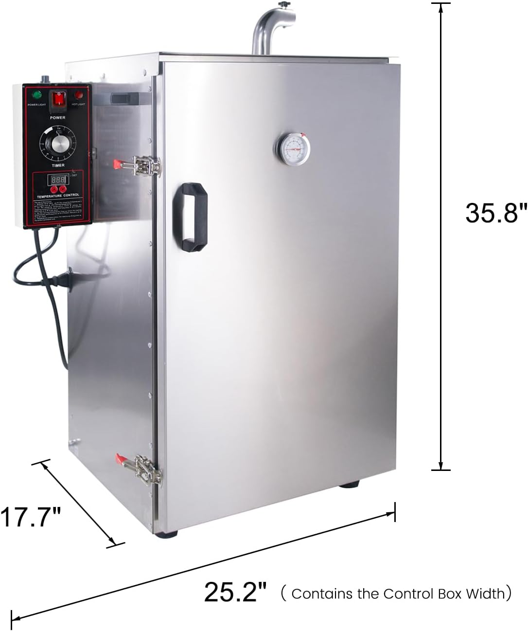 CLIVIA Electric Vertical BBQ Smoker, 4 Layers Outdoor Smoker Oven with Digital Temperature&Time Controller, Barbecue Cooking, Grilling Smoking for Fish, Sausage, Jerky (DSH-S20B)