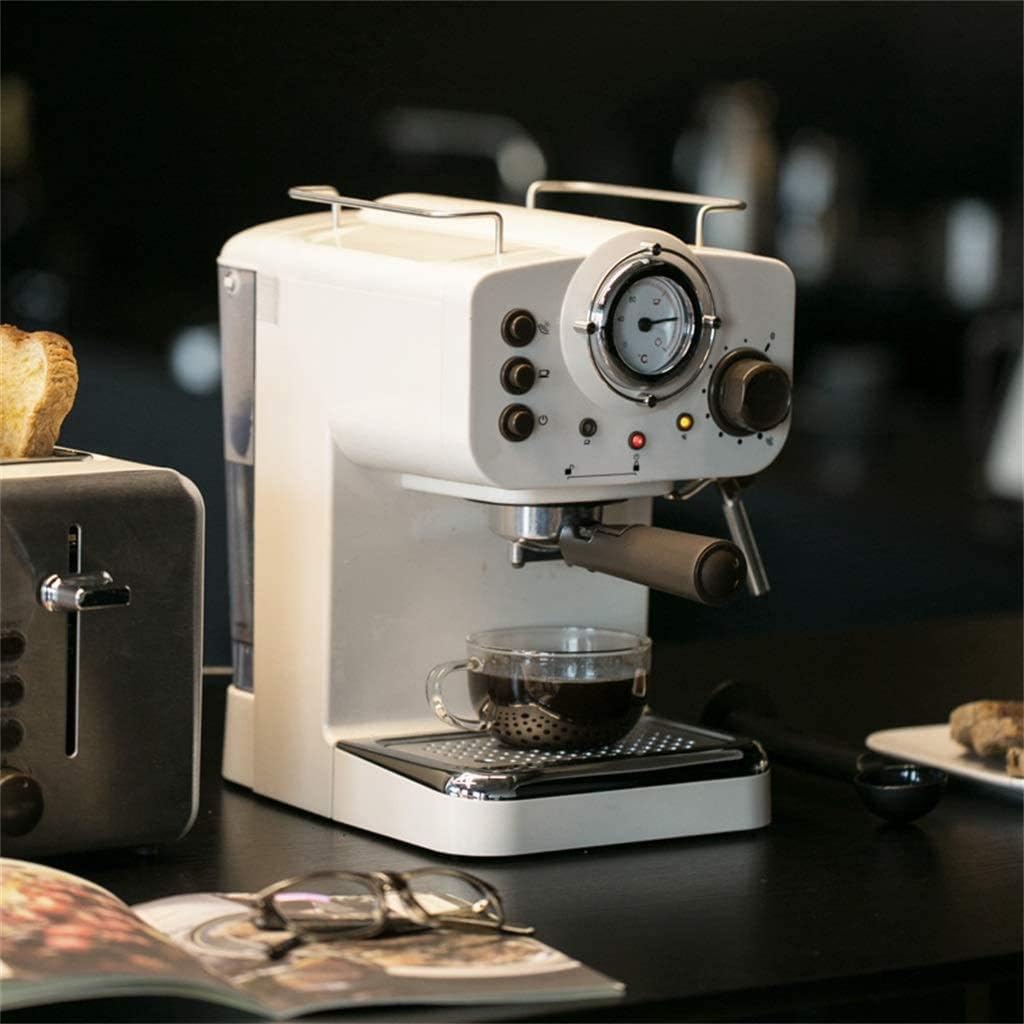 Coffee machine Coffee Machine Retro Automatic Espresso Machine, Filter-Free Paper Drip-Proof Two-Cup Coffee Machine Home, Pp Material, 110V~240V, Small, Easy To Clean