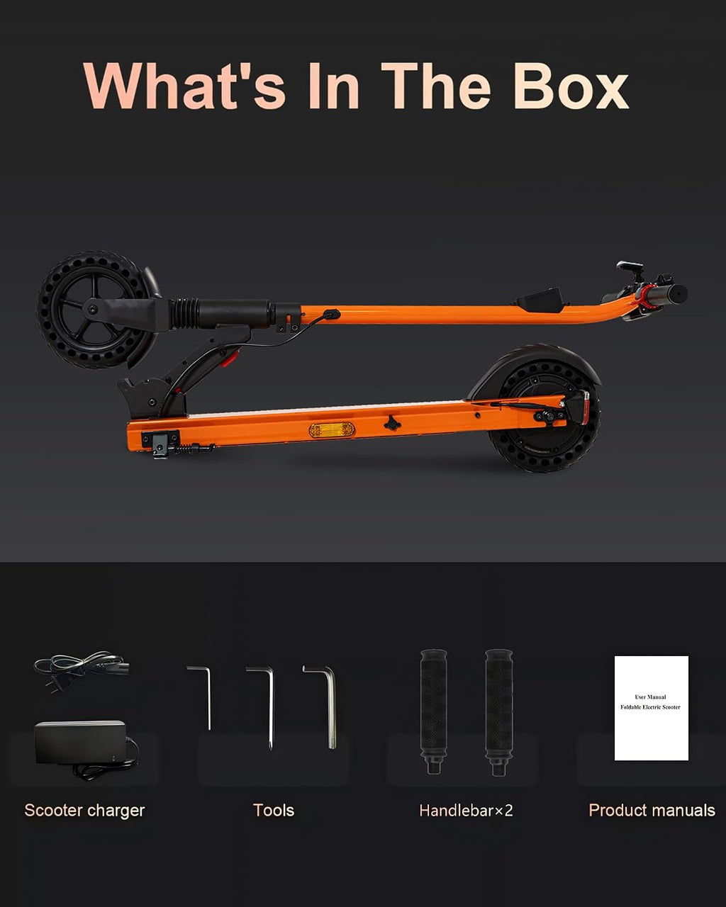 QnQ Electric Scooter 500W Peak Motor, 12 Miles Range & 15 MPH, 8' Flat-Free Tires, UL Certified, Foldable Electric Scooter for Adults, Teens and Big Kids