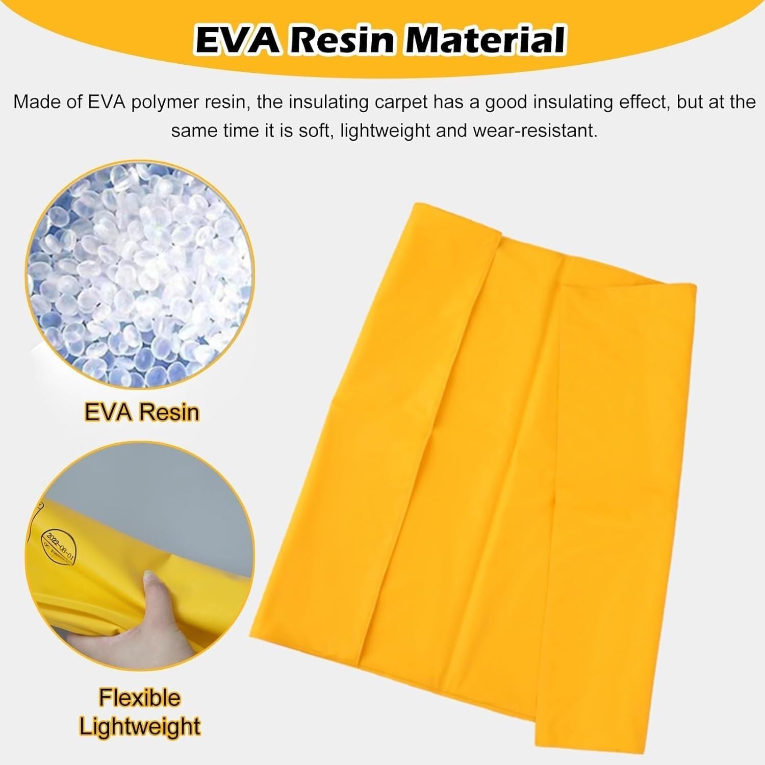 Industrial Insulation Blanket Large Electric Blanket with 3 Insulated Clamps, Outdoor Power Supply Safety Tool for Substations(10KV - 60x80cm(23.6x31.5in))