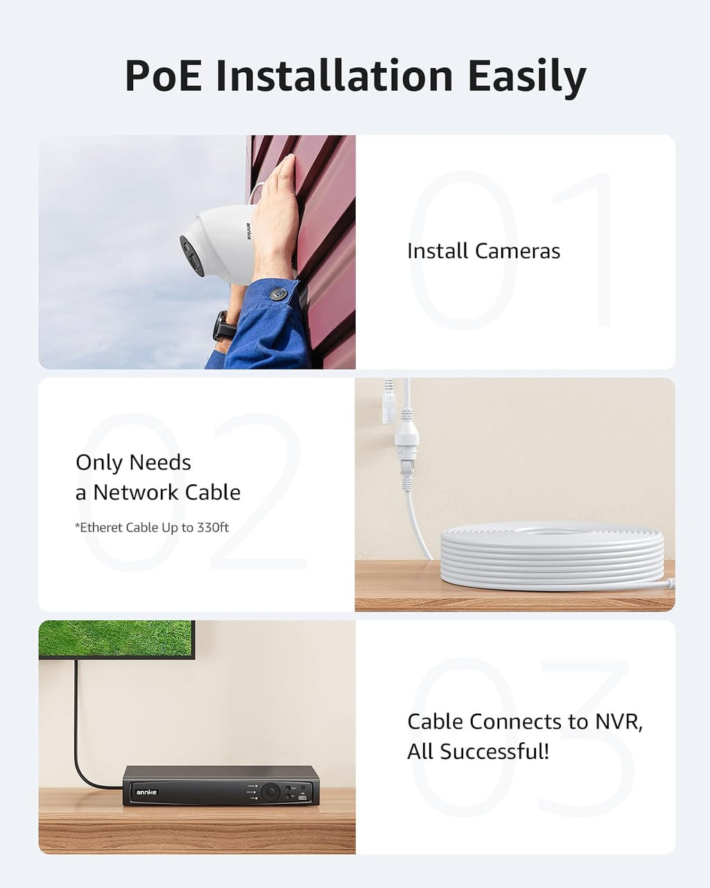ANNKE 4K PoE Security Camera System, 12MP H.265+ 8CH NVR with 2TB Surveillance Grade HDD, 6Pcs 8MP IP Cams, Spotlight Color Night Vision, RTSP, IP67 Waterproof