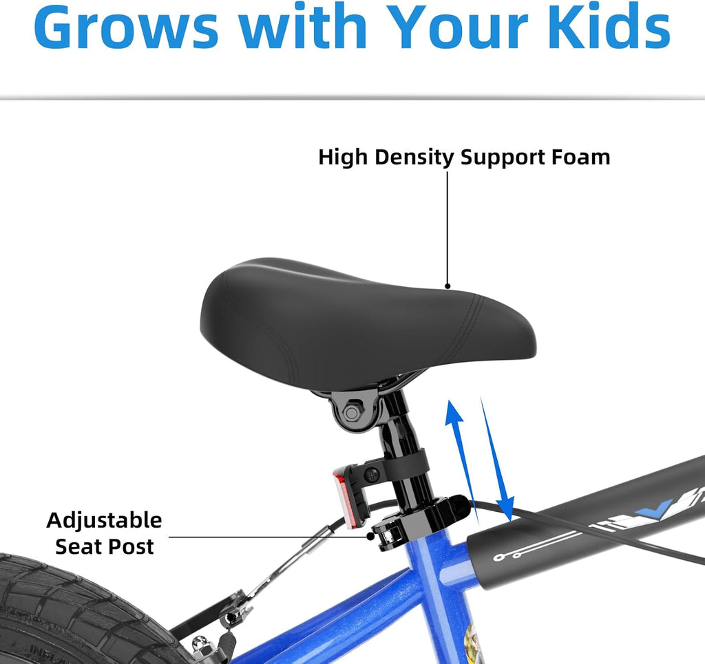 67i BMX Toddler Bike with Training Wheels 12/14/16 Inch Kids Bicycle Boys Girls Age 3-8 Durable Steel Frame Adjustable Seat Coaster Brake Bicicleta para Niños