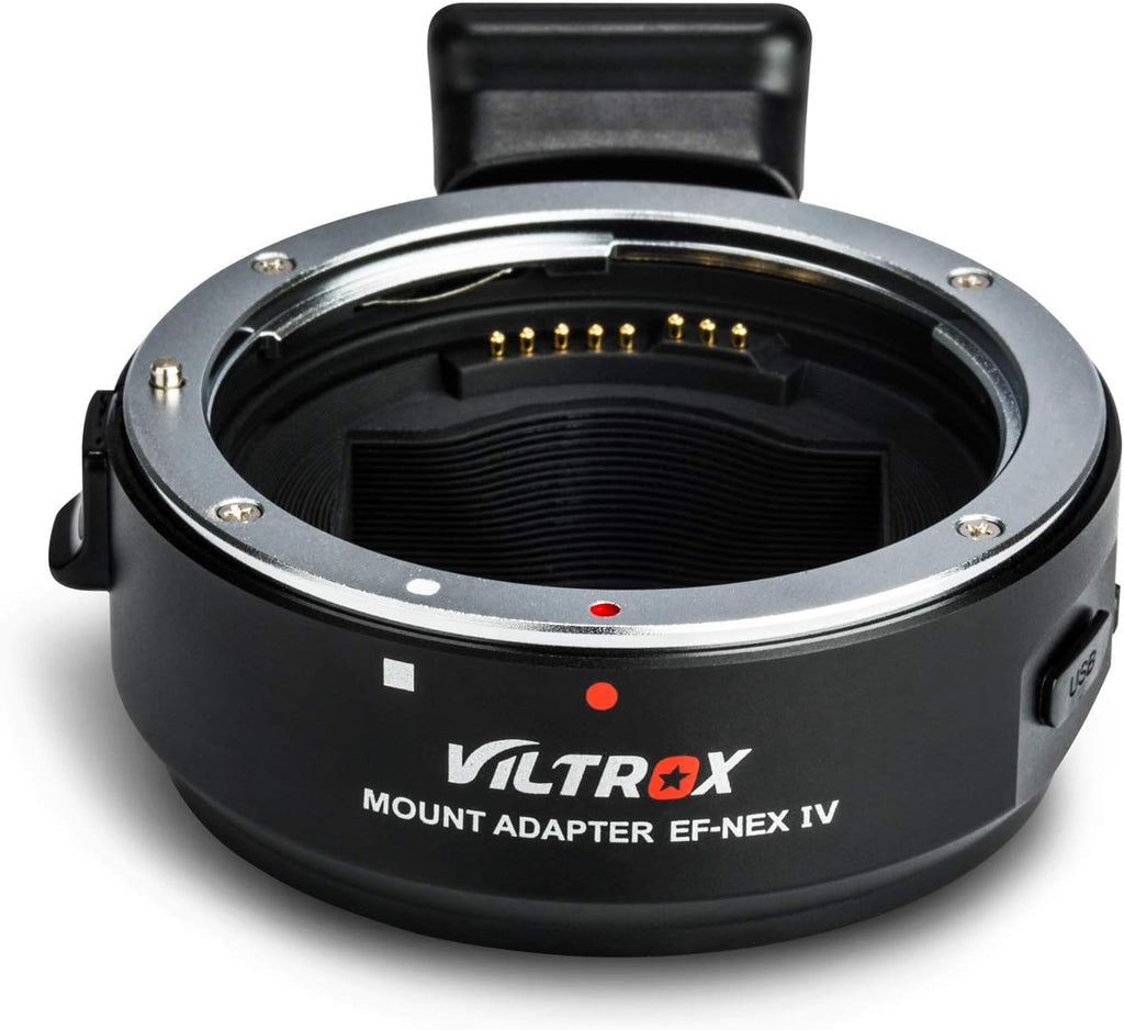 Viltrox EF-NEX IV Auto Focus Lens Mount Adapter Aperture Control, EXIF Transmitting with CDAF PDAF Swift for Canon EF/EF-S Lens to Sony A9 A7RIII A7RII A7III A7II A6300 A6500 A6400 E-Mount Camera