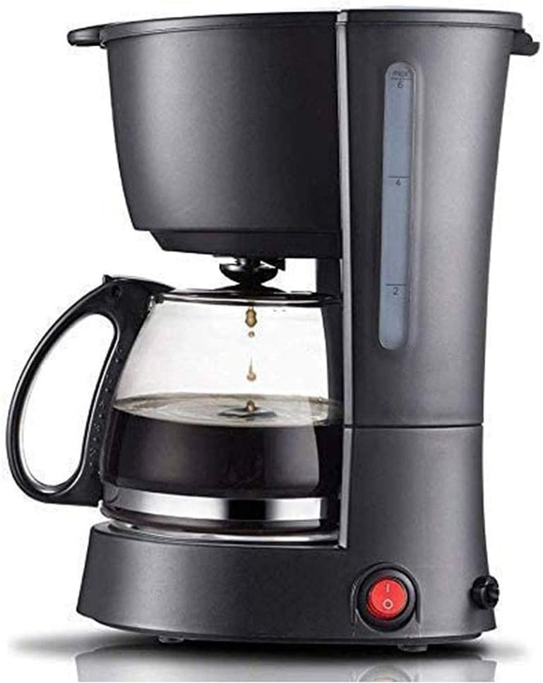 Coffee Machine Coffee Machine, Compact Coffee Machine,600Ml Coffee Maker with Anti Drip Function,550W,Reusable, Washable Filter,Black,for Espresso Cooker