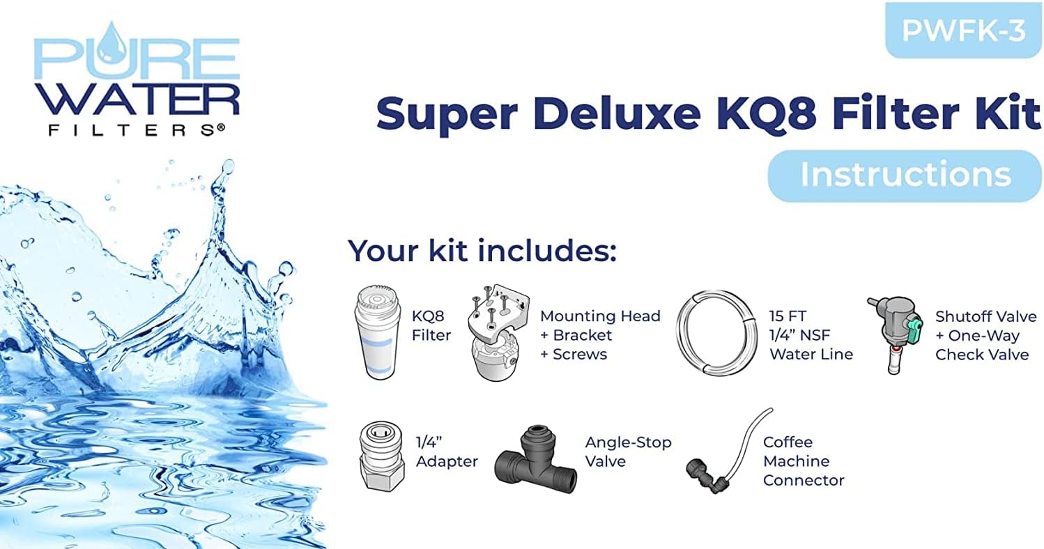 Kq8 Filter Kit for Keurig B150, K150, B155, K155, K2500, K2550, K3000, B3000, B3000se, K3500, K3550, K4000, K4500 by PureWater Filters