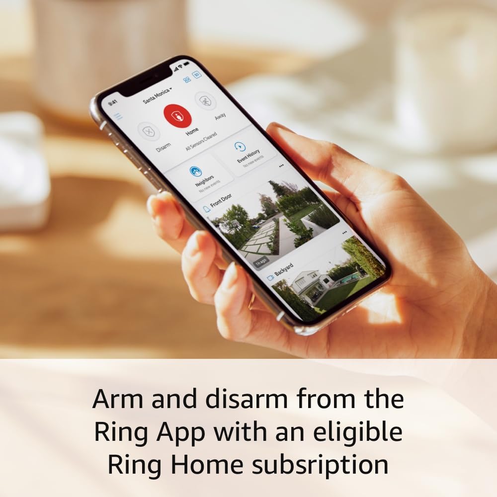 Ring Alarm 5-Piece Kit with Ring Battery Doorbell and Ring Indoor Cam 2nd Gen