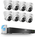 ZOSI 4K PoE Security Camera System,16 Port 32CH 8MP NVR with 4TB HDD,8pcs 4K Indoor Outdoor PoE IP Cameras,Face/Person/Vehicle Detection,2 Way Audio,Night Vision,Dual-Disk Backup for 24/7 Recording