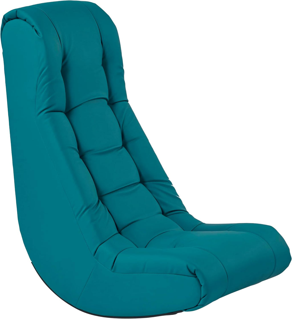 FDP Tufted Floor Rocker for Kids, Teens and Adults Comfortable, Ergonomic Chair for Reading, Playing Video Games, or Watching TV - Teal, 10488-TL