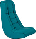 FDP Tufted Floor Rocker for Kids, Teens and Adults Comfortable, Ergonomic Chair for Reading, Playing Video Games, or Watching TV - Teal, 10488-TL