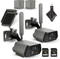 TACTACAM Defend Cellular Security Camera Bundle – Solar Panel + Rechargeable Battery + 32GB SD Card – 4G LTE No WiFi Needed – Wireless Outdoor Camera for Remote Property, Cabin, Ranch, Job Site (2PK)