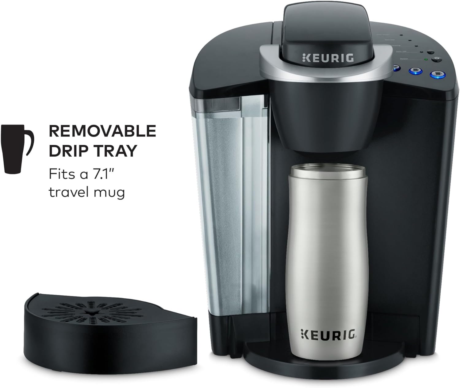 BLACK+DECKER 1.7 Cu Ft Compact Refrigerator & Keurig K-Classic Single Serve Coffee Maker Bundle