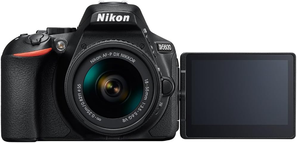 Nikon D5600 24.2MP DX-Format Digital SLR Camera with AF-P 18-55mm f/3.5-5.6G VR Lens Kit Bundle with 32GB Memory Card, Bag, Flash, Filter Kit and Accessories (11 Items)