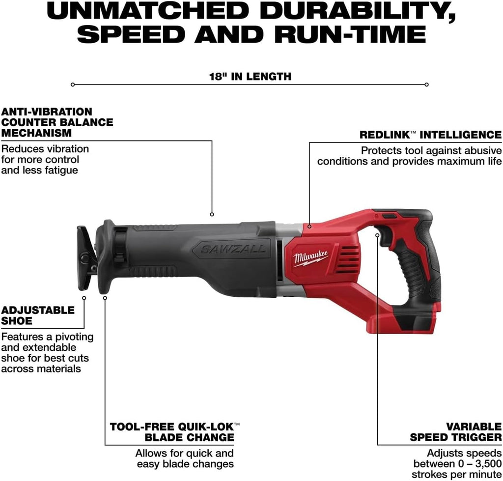 Milwaukee 2696-24 M18 Cordless Compact Combo Tool Kit