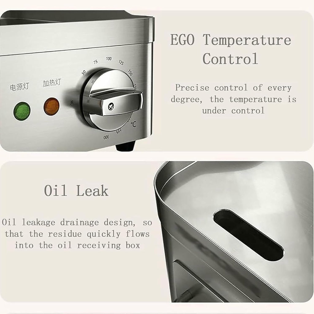 13.7' Commercial Electric Countertop Griddle Grill, Non-Stick Stainless Steel Flat Top Grills for Kitchen Restaurant