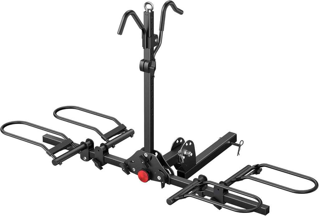 Young Bike Rack Hitch for Car - 200LB 2-Bike Rack Hitch Mount Platform Style Hitch Bike Rack，Smart Tilting & Easy Fold for Car SUV with 2 Inch Receiver，Bike Carrier Fits Up to 5-inch Fat Tire