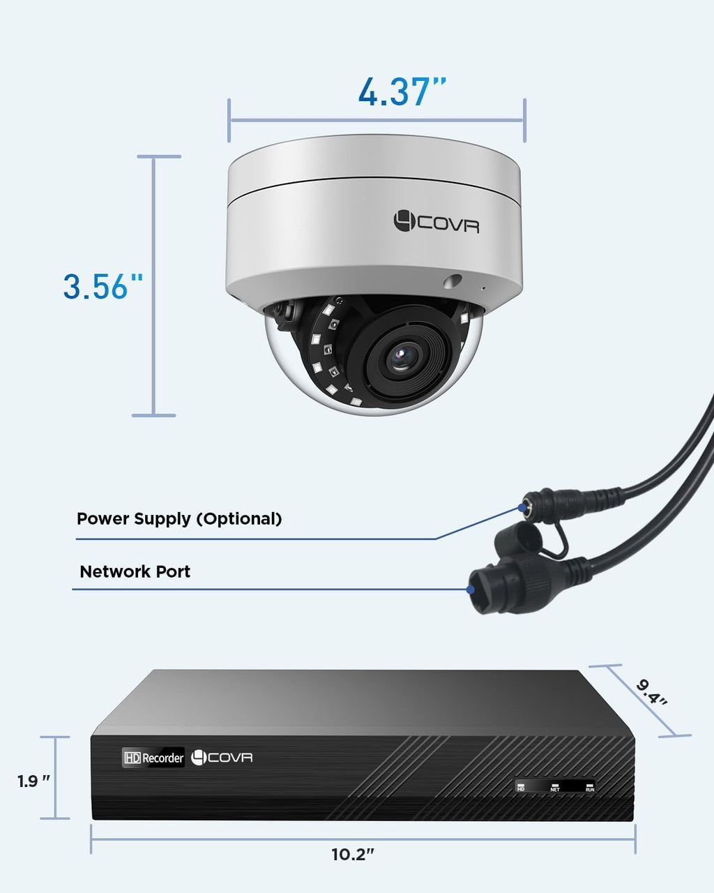 4COVR 8 Channel Security Camera System, 6X 5MP IK10 Vandal-Proof Wired Commercial Dome PoE IP Camera IP67, AI Human Vehicle Detection, 8CH 4K NVR 2TB HDD, 24/7 Home Surveillance Outdoor, LY54AX5M0806