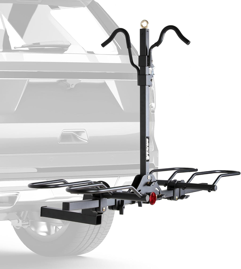 Young Bike Rack for Car, 200 lbs Capacity Hitch Mount 2-Bike Rack with Lock, Heavy Duty Carrier for Fat Tire Bikes Fits SUV Truck RV Van Trailer