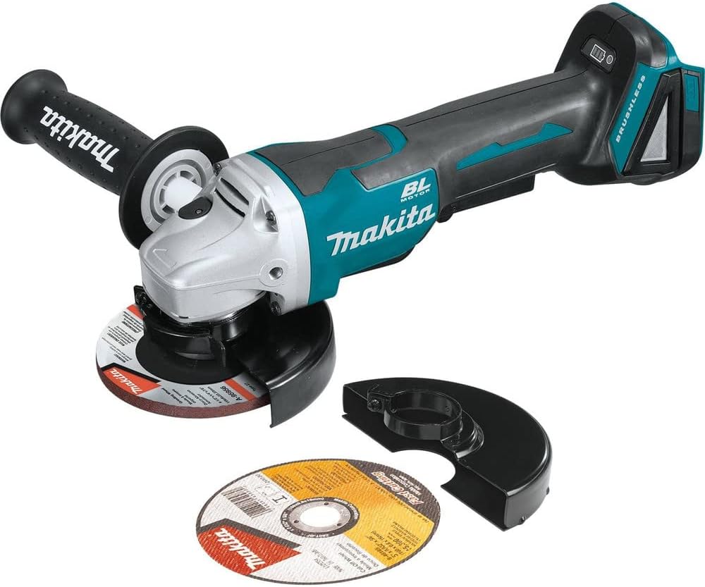 Makita XAG11Z 18V LXT® Lithium-Ion Brushless Cordless 4-1/2' / 5' Paddle Switch Cut-Off/Angle Grinder, with Electric Brake, Tool Only