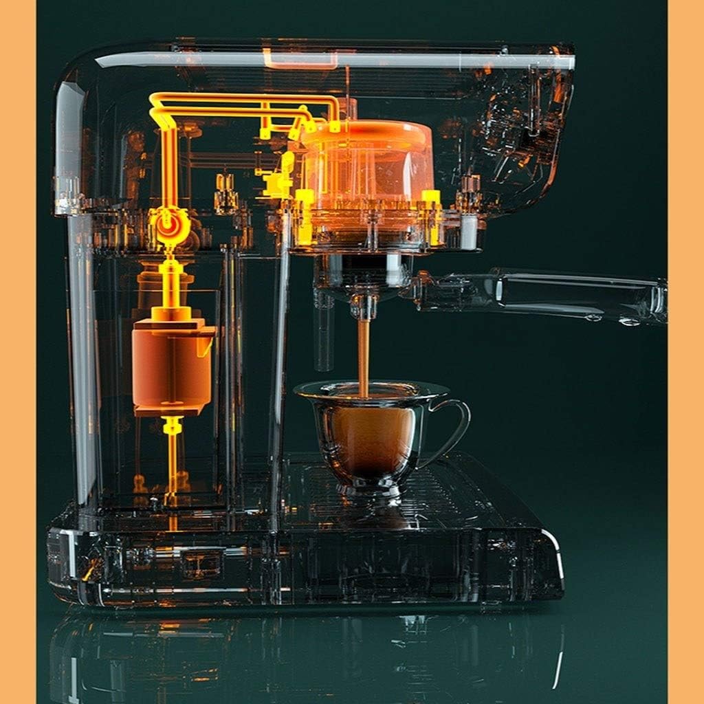 Coffee Machine Retro Semi-Automatic Coffee Machine Household Espresso Pump Type Mini Integrated Milk Frother Household appliances
