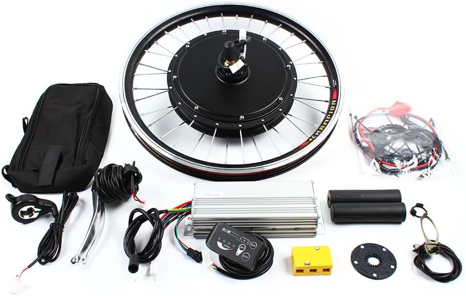 20' Front/Rear Wheel Hub Electric Bike Conversion Kit, 36V 250W/48V 1000W E-Bike Powerful Hub Motor Kit with SW-810LED Display Waterproof Wire Front/Rear Wheel Hub Assembly Motor Kit (US Stock)