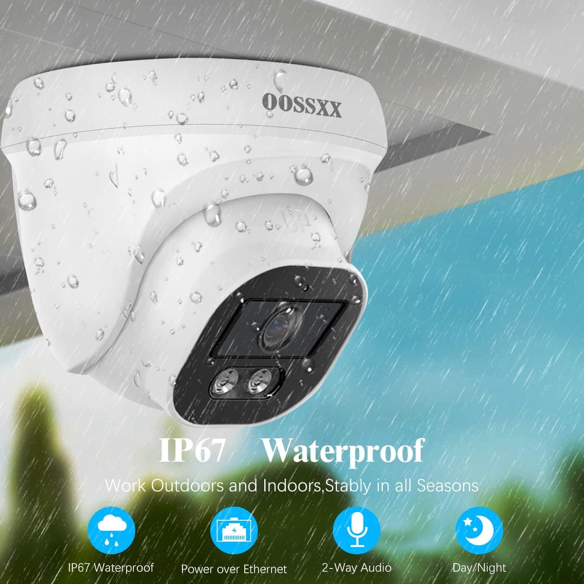 (2026 Update) 4K PoE Security Camera System, 4 Wired Dome Cameras Outdoor Indoor, 130° Wide Angle, 8CH NVR with 3TB HDD, Built-in Mic, Free App Remote Access, No Monthly Fee, 90 Days Recording