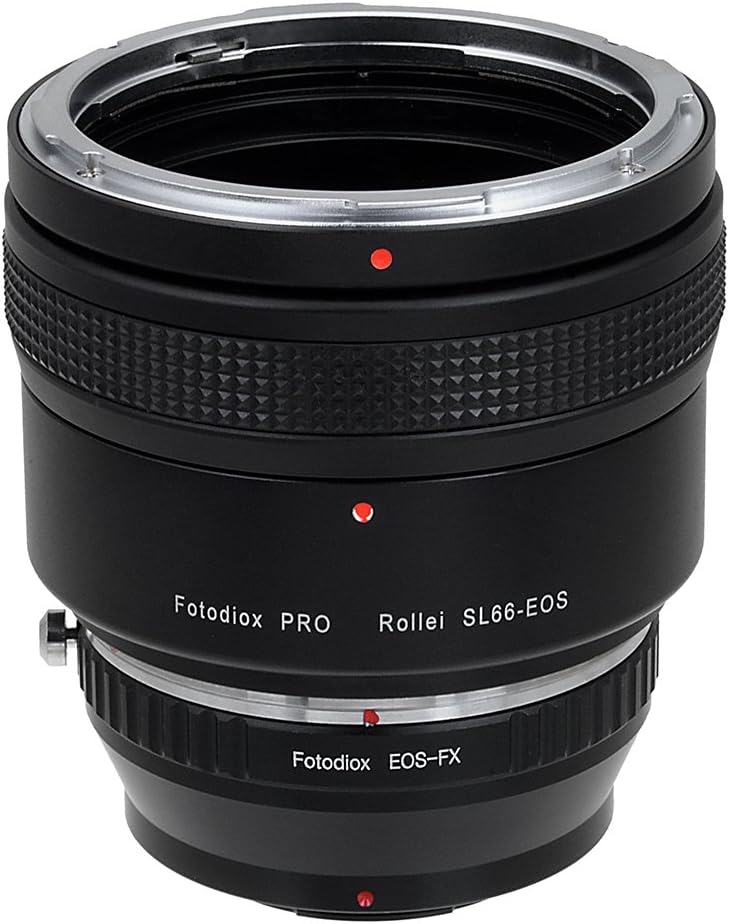 Fotodiox Pro Lens Mount Double Adapter Rolleiflex SL66 Series and Canon EF/EF-s Lenses to Fuji Film X-Series Mirrorless Cameras (X-Mount)