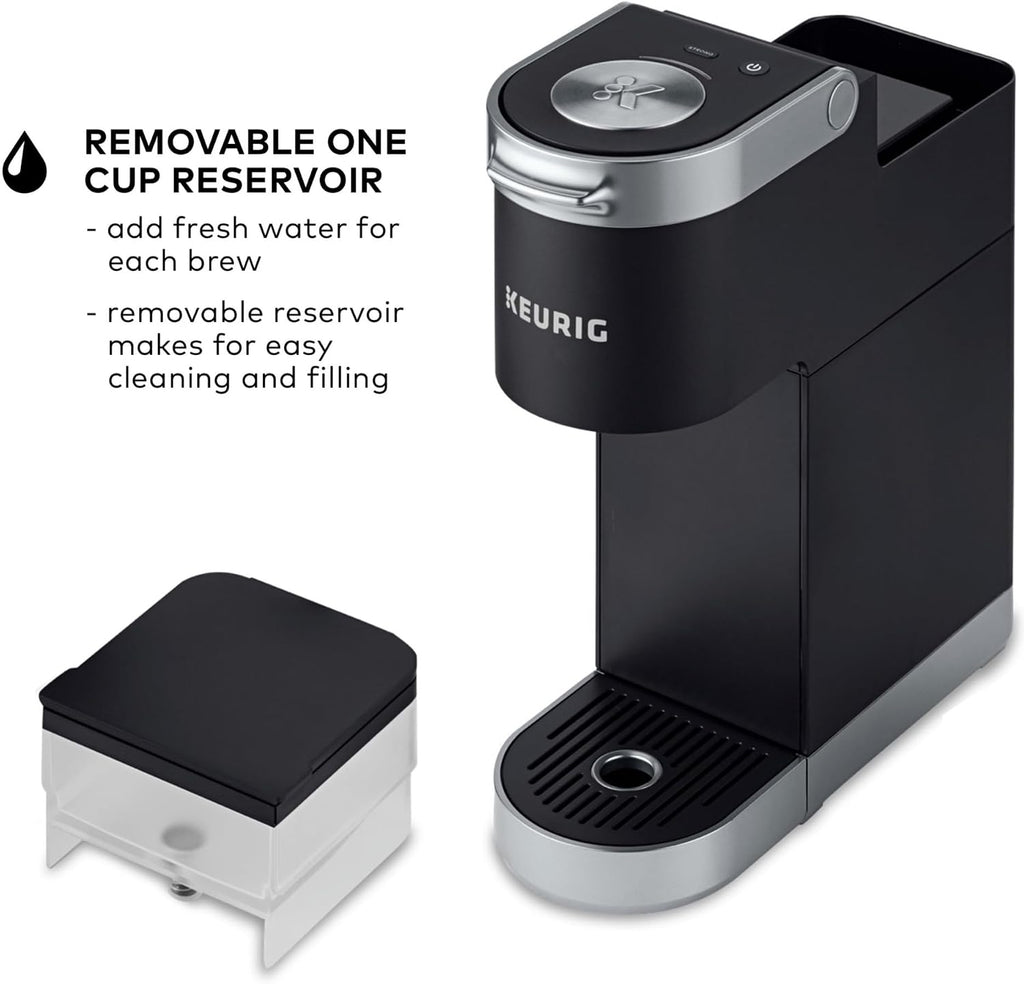 Keurig K-Mini Plus Single Serve K-Cup Pod Coffee Maker, with 6 to 12oz Brew Size, Stores up to 9 K-Cup Pods, Travel Mug Friendly, Matte Black