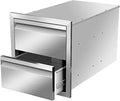 Outdoor Kitchen Drawer Stainless Steel BBQ Triple Drawer Flush Mount for Outdoor Kitchen Island,-14W X 15H X 23D Inch